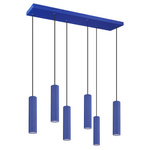 Lampa wisząca ze ściemniaczem Push Dimm/DALI2 IVAR 6L ultramaryna LED 3000K (TH.601) - Thoro Lighting