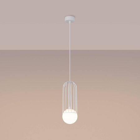 Pojedyncza lampa wisząca przy łóżku BRINA 1 biała (SL.1331) - Sollux Lighting