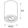 Lampa sufitowa natynkowa TRILEDO ROUND (1002010) - SLV