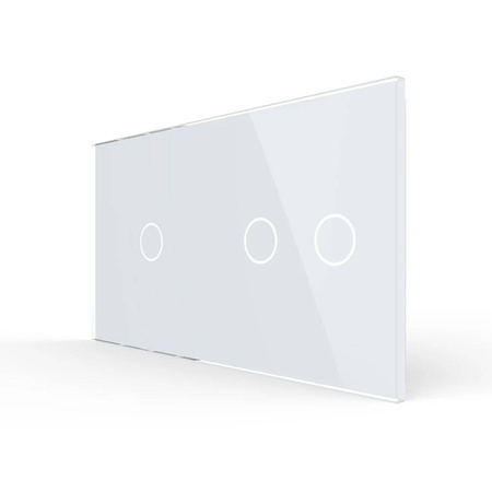 Podwójny panel szklany w kolorze niebieskim (7012-69) LIVOLO