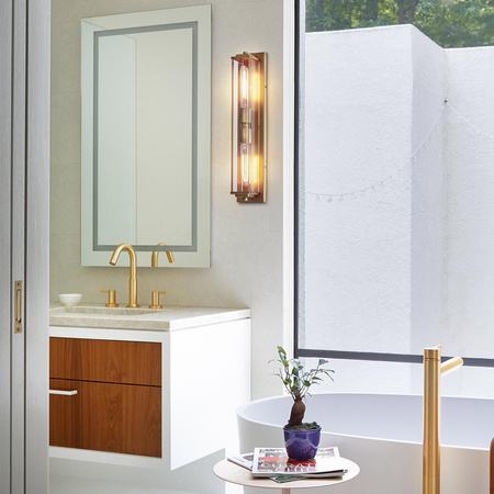 Kinkiet Henri - 2 źródła światła - Klasyczny mosiądz (QN-HENRI-WB2-HB) - Quintiesse