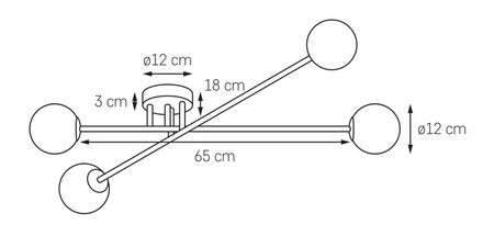 Lampa przysufitowa ASTRA 4 (10775402) - KASPA