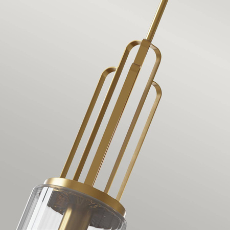 Lampa wisząca Kimrose - 1 źródło światła - Szczotkowany naturalny mosiądz (QN-KIMROSE-MP-BNB) - Quintiesse