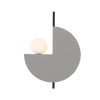 WALL LAMP 1XG9 GREY-BLACK (22205 Zambelis) - Zambelis