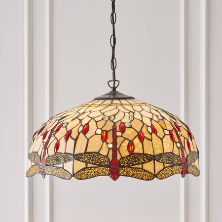 Lampa Wisząca Dragonfly beige (64079) Tiffany
