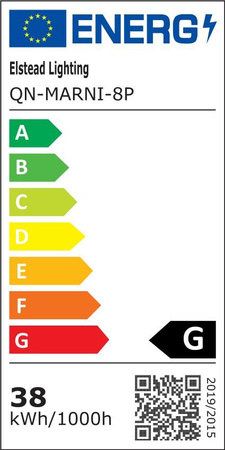 Efektowna lampa wisząca LED Marni - Naturalny mosiądz (QN-MARNI-8P-148-NBR) - Quintiesse