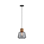 Neordic Elia Lampa wisząca max. 1x20W E27 230V Szkło przydymione/Korek (PL79739) - PAULMANN
