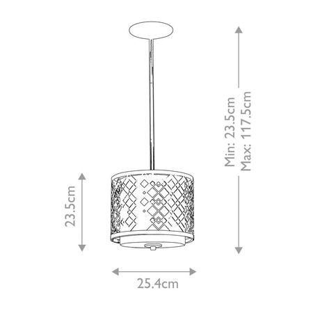 Lampa wisząca  Ziggy (ZIGGY-1P-S-LG) - Elstead Lighting