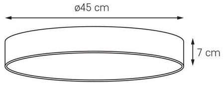 Plafon DISC L biały (30304101) - KASPA