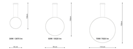 Lampa sufitowa RIO 78 czarny LED 3000K (TH.130) - Thoro Lighting