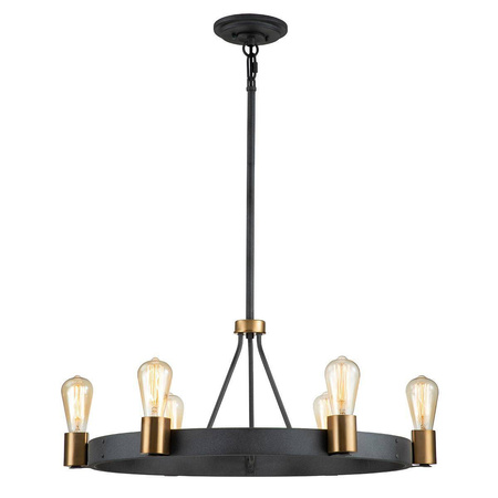 Lampa wisząca/ Półplafon Silas - 6 źródeł światła (QN-SILAS-6P-DZ) - Quintiesse