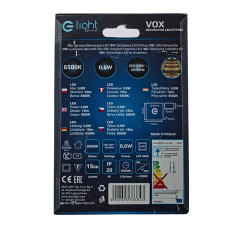 VOX Barwa Zimna 6500K (EKS3843) - Eko-Light