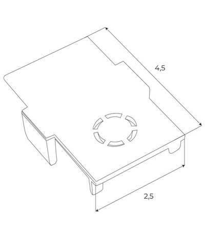 MAXLIGHT MA0027 Zaślepka końcowa do szyn wpuszczanych MT0023, MT0024