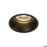 HORN 1, lampa wpuszczana, QPAR51, jednopunktowa, okrągła, kolor czarny, maks. 50W, ze sprężynami zaciskowymi (112910) - SLV