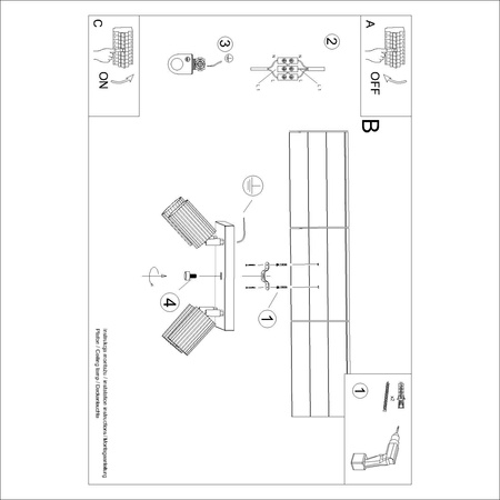 Plafon KARBON 4 taupe (SL.1769) - Sollux Lighting