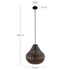 Lampa wisząca z metalu 31,5x31,5x127,5cm (102745) - DIJK