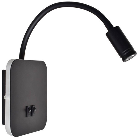 Lampka nocna BASE 8W+2W BLACK (ML6352) - Milagro