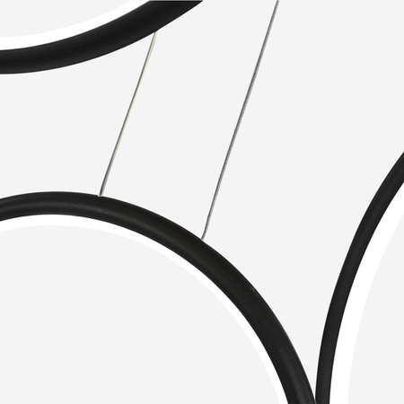 Altavola Design: Lampa wisząca Ledowe Okręgi no. 8 czarna 180 cm in 3k	 (LA076/P_180_in_3k_black) - ALTAVOLA DESIGN