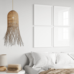 PENDANT LAMP E27 MAX 20W RATTAN NATURAL (23196 Zambelis) - Zambelis
