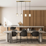 LINE LED LIGHT 29W 3000K METAL-GLASS GOLD (23020 Zambelis) - Zambelis