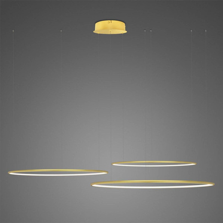 Lampa wisząca Ledowe Okręgi No.3  Φ80 cm in 4k  złota Altavola Design (LA075/CO3_80_in_4k_gold) - ALTAVOLA DESIGN
