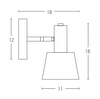 WALL LAMP E14 MAX 25W IRON  GREY - GOLD (20219 Zambelis) - Zambelis