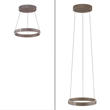 Lampa wisząca z płynną regulacją wysokości PURE E-CLIPSE METALICZNY BRĄZ (2560-34) - Paul Neuhaus