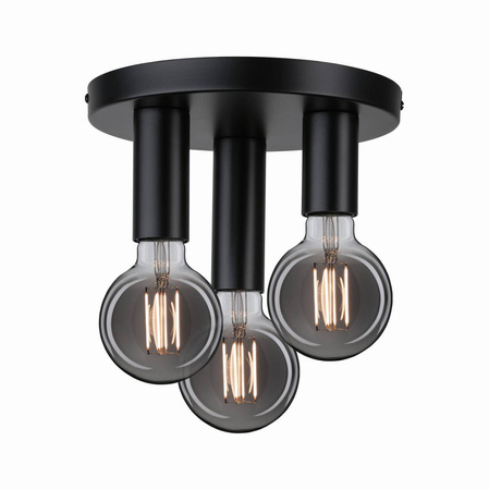 Neordic Skogen plafon max. 3x20W E27 Czarny 230V metal (PL79761) - PAULMANN