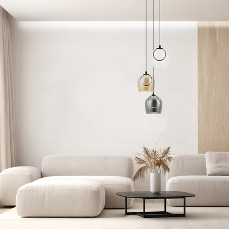 PENDANT LED LIGHT 18W 3000K METAL-GLASS (23081 Zambelis) - Zambelis