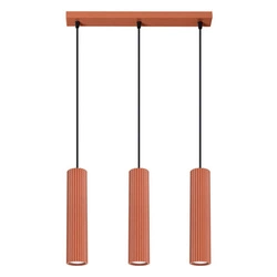 Lampa wisząca KARBON 3L ochra czerwona (SL.1632) - Sollux Lighting