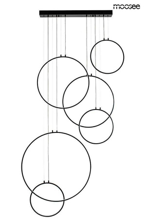 MOOSEE lampa wisząca CIRCULO SIX czarna (MSE010100371) - Moosee