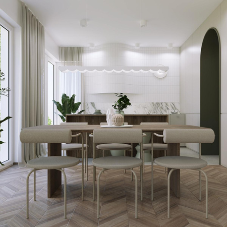 Lampa wisząca BISCUIT biała LED 3000K (TH.467) - Thoro Lighting