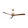 PENDANT FAN GOLD-SOLID WALNUT BLADES METAL-WOOD WITHOUT LIGHT (23002 Zambelis) - Zambelis