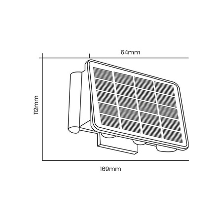 Kinkiet Solarny Alf 50lm 3000K (EKO9099) - Eko-Light