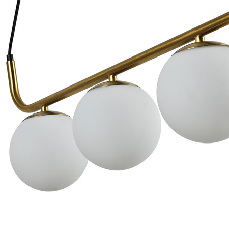 Lampa wisząca Alisa 3 złota/biała (LP-005/3L GD) - Light Prestige