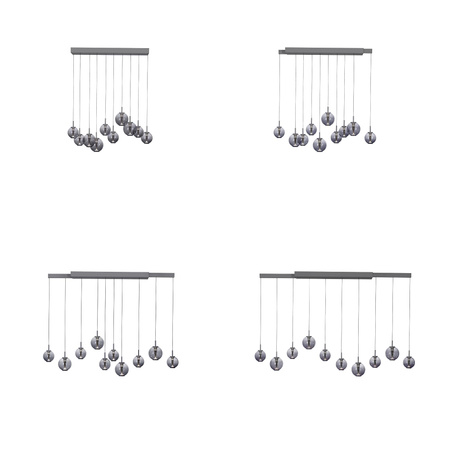Lampa z płynną regulacją wysokości i szerokości PURE E-INFINITY SZARA (2221-15) - Paul Neuhaus