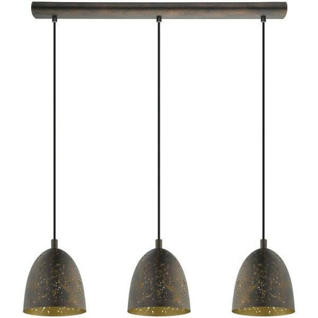 Lampa wisząca SAFI 3 brązowa/złota (49871 - Eglo) - żyrandol