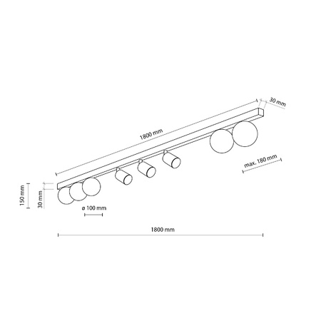 Lampa sufitowa VOX 8 (10004) - TK Lighting