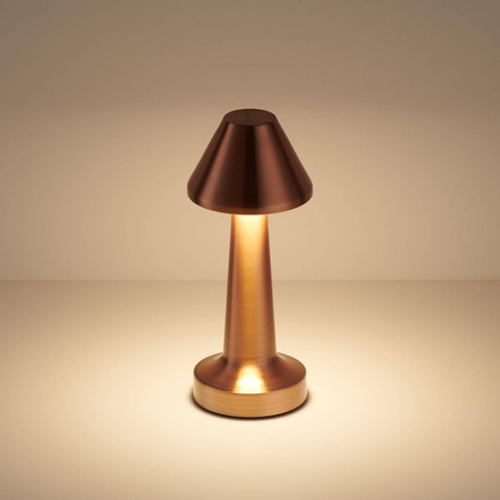 Przenośna lampa z dotykowym włącznikiem TAVOLO B miedziana 22 cm (ST-8127T/B COPPER) - Step into Design