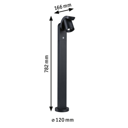 Oprawa ogrodowa CUFF LED 10W 700lm 3000K IP44 230V antracyt aluminium (PL94831) - PAULMANN