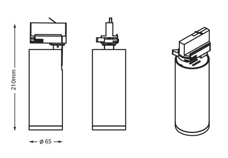 3-PHASE SPOT 4000K 15W WHITE (18306 Zambelis) - Zambelis