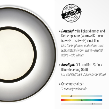 ARENDA LAMPA SUFITOWA CZARNA (11627-18) - Paul Neuhaus