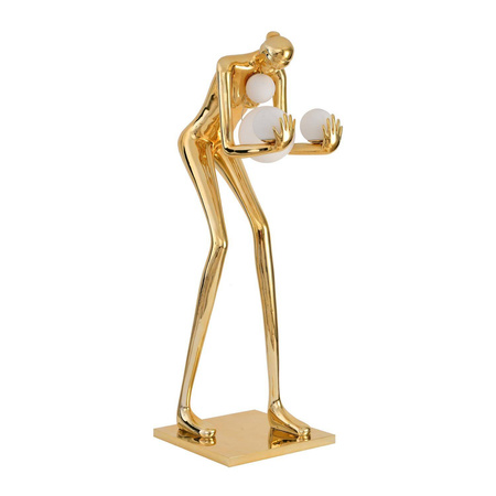 Designerska złota lampa podłogowa WOMAN-2 Gold 190 cm (DN433-F gold) - Step into Design