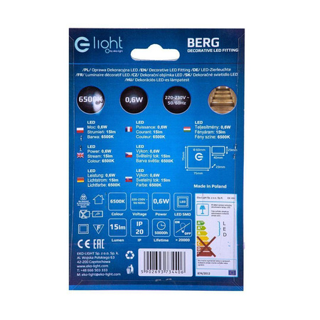 BERG Barwa Zimna 6500K (EKS4406) - Eko-Light
