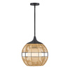 Mała lampa wisząca na taras Maddox karmelowy beż (QN-MADDOX-P-S-BK-CAM) - Quintiesse
