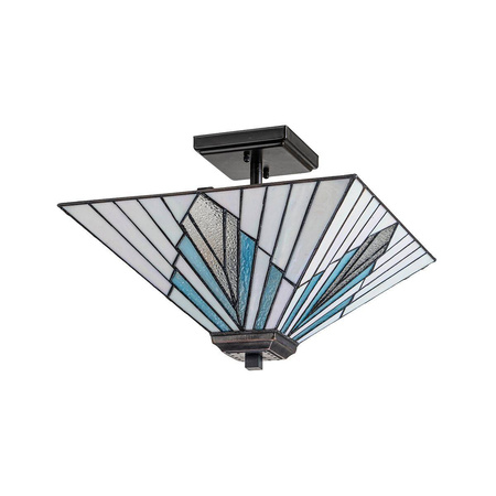 Lampa wisząca w stylu Tiffany Alderley Vintage brąz (TF-ALDERLEY-F-P) - Elstead Lighting