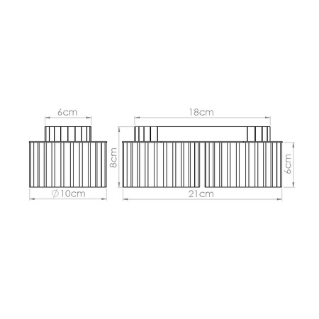 Plafon AURA 2 czarny Gx53 (SL.1788) - Sollux Lighting