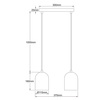Metalowa lampa wisząca Nilo czarna 2xGU10 (LP-0110/2L BK) - Light Prestige