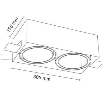 Oprawa wpuszczana KOMORO (biały) (7328) - Shilo