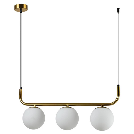 Lampa wisząca Alisa 3 złota/biała (LP-005/3L GD) - Light Prestige